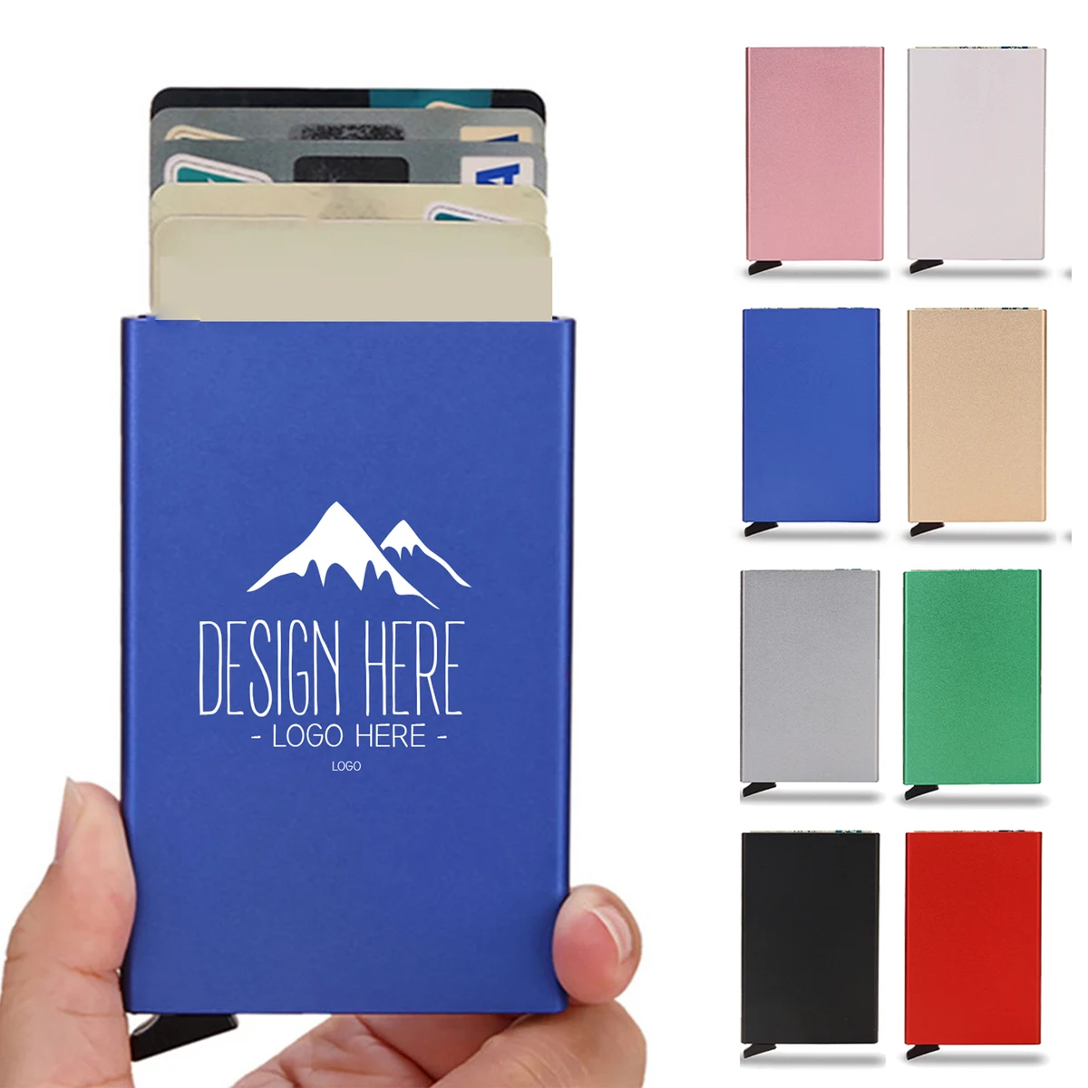 Aluminum RFID Blocking Pop Up Wallet Credit Card Holder 1