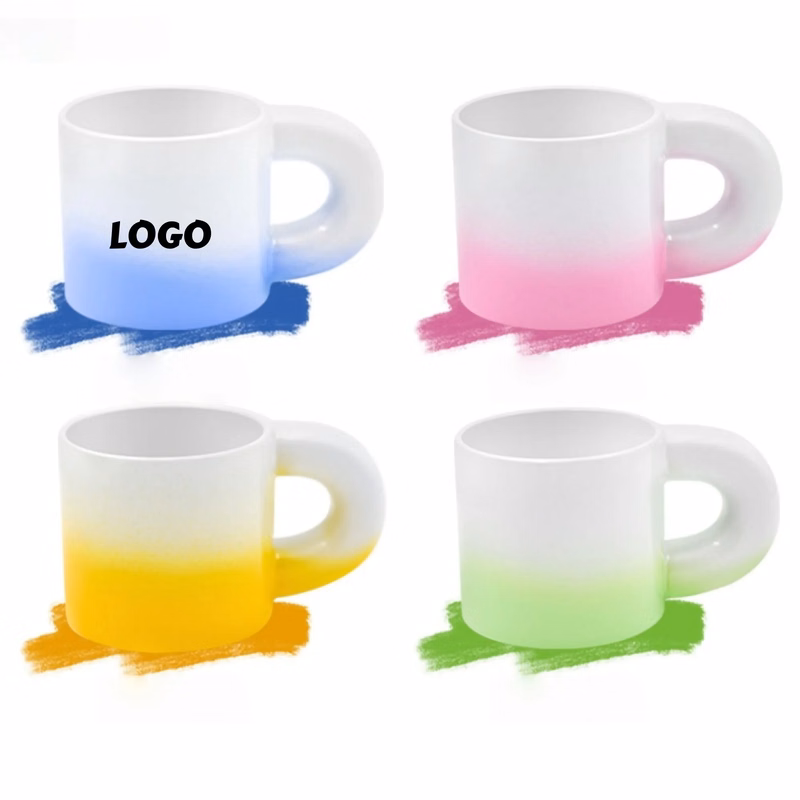 Ombre Color Fat Cup Ceramic Coffee Mug