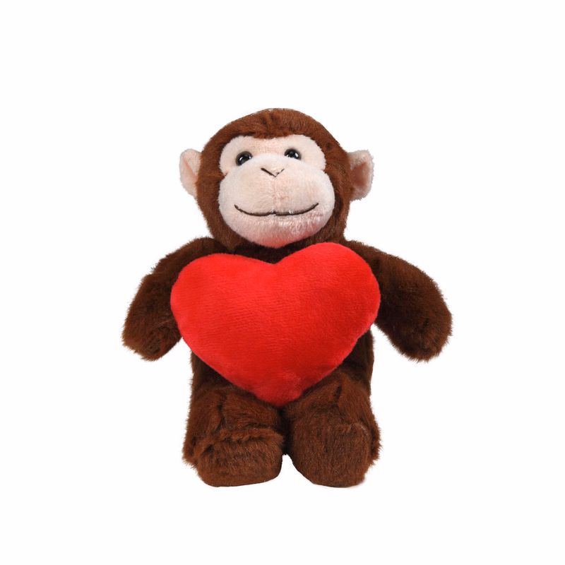 soft plush Monkey with heart