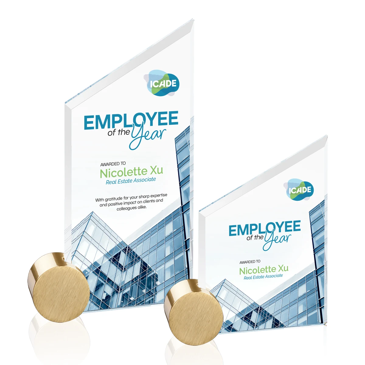 Cooper VividPrint™ Award - Starfire/Gold Circle 1