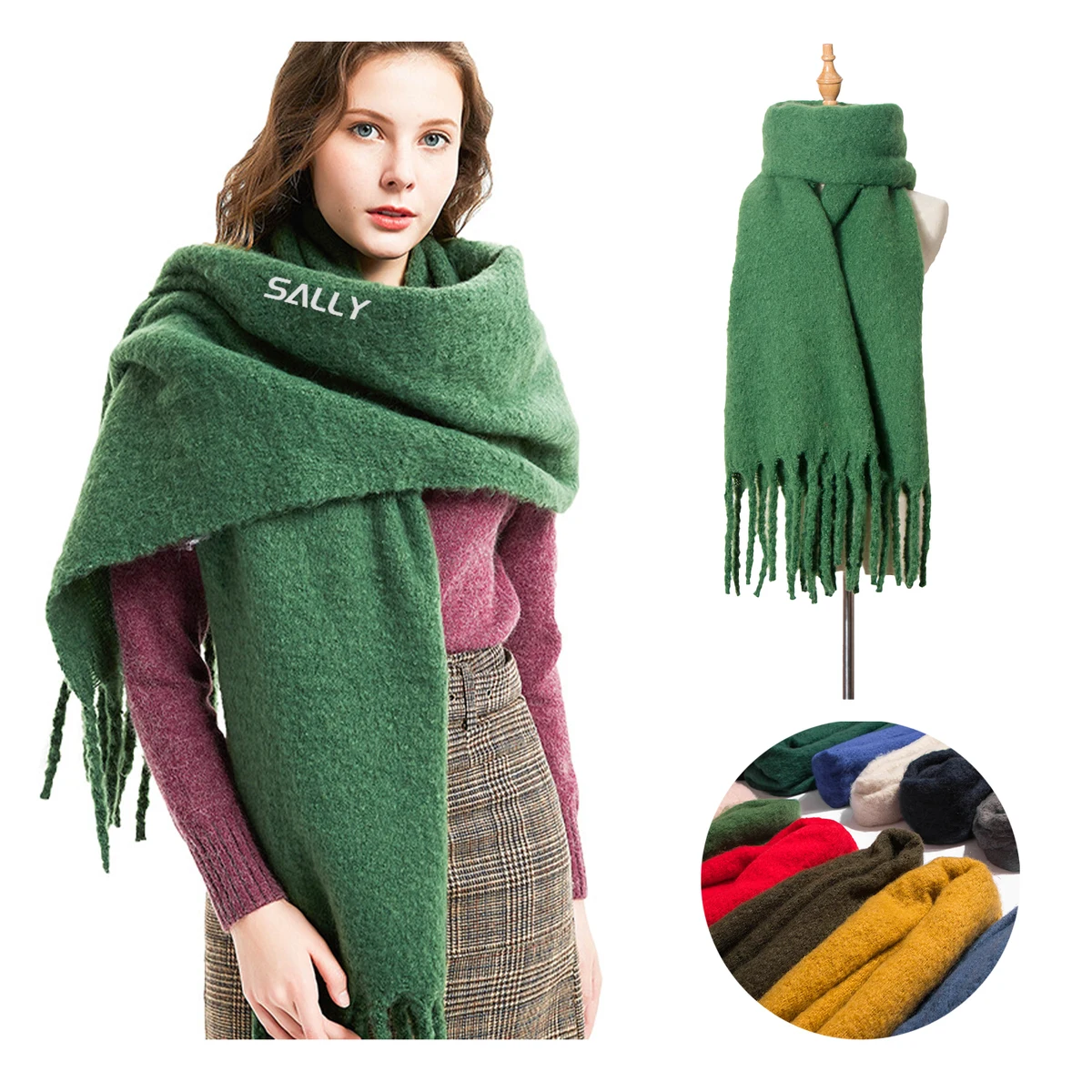 Long Oversized Ladies Scarves For Winter 1
