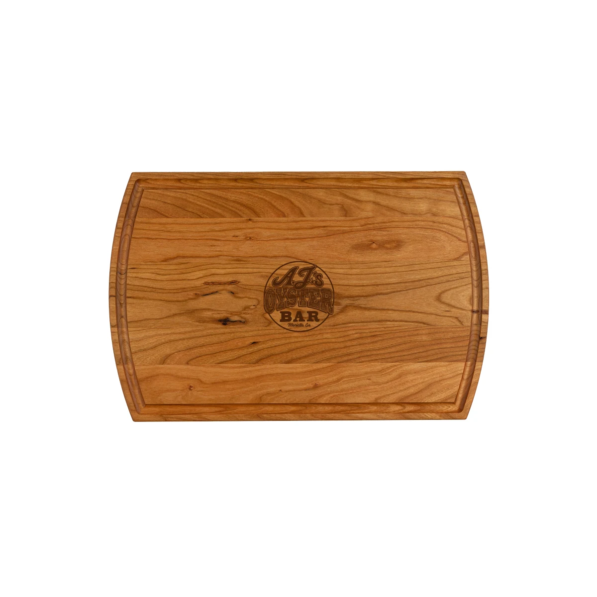 Large Cherry Arched Cutting Board with Juice Groove 16"x10"x3/4" 1