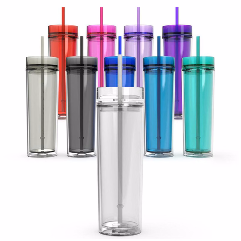 16oz Double Layer Acrylic Skinny Tumbler