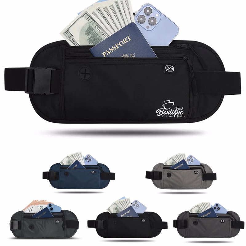 Invisible Anti-Theft Travel RFID Blocking Wallet Waist Bag
