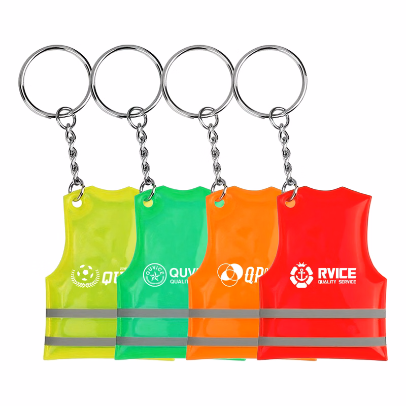 PVC Reflect Safety Vest Key Chain