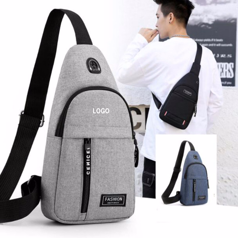 Stylish Sling Backpack with Earphone Hole