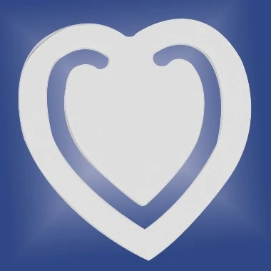 SILVER PLATED BRASS HEART BOOKMARKER 1