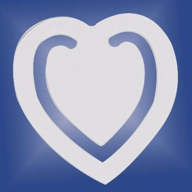 SILVER PLATED BRASS HEART BOOKMARKER