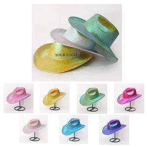 Fluorescent Cowboy Hat With Big Brim For Halloween Party 1