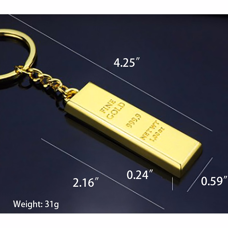 Lucky Gold Bar Keychain