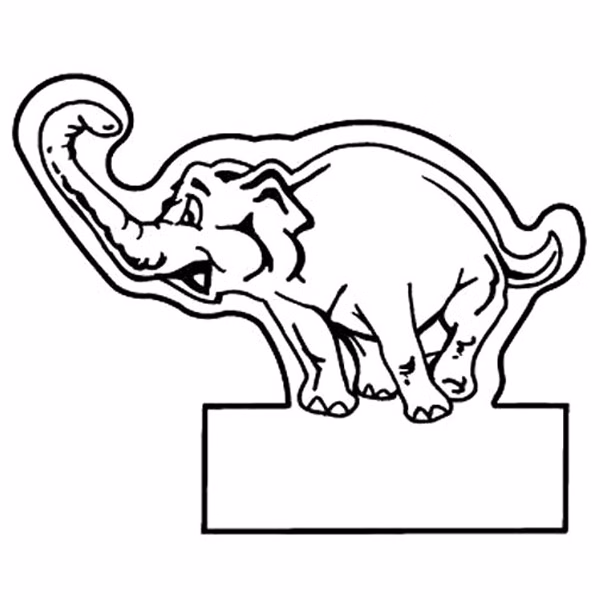 Magnet - Elephant on Box - Full Color