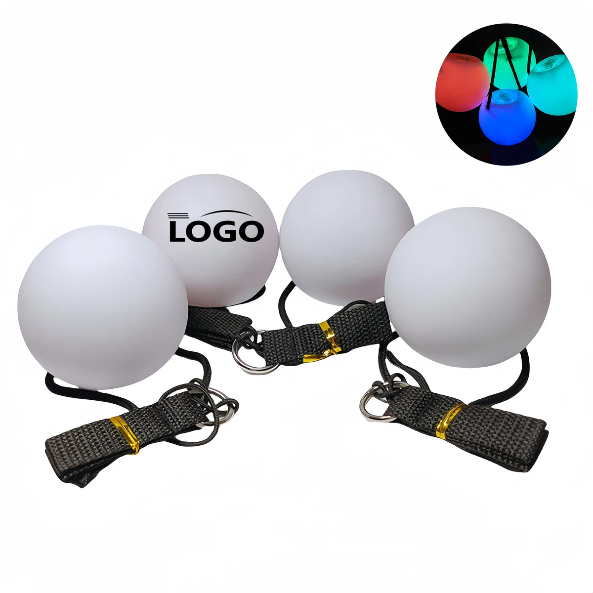 LED colorful luminous sports fitness rubber ball 1