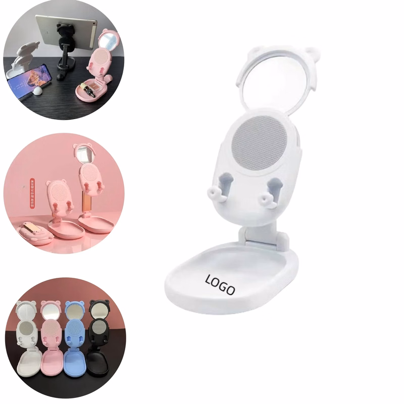 Foldable Desktop Phone Holder with Mirror