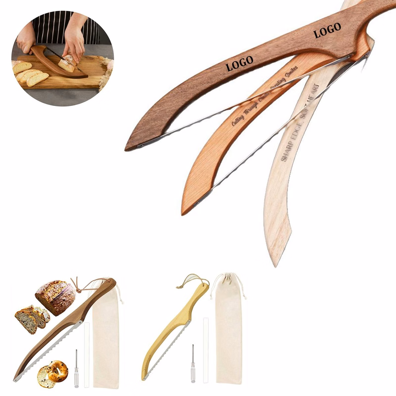 Wooden Stainless Steel Bread Slicer