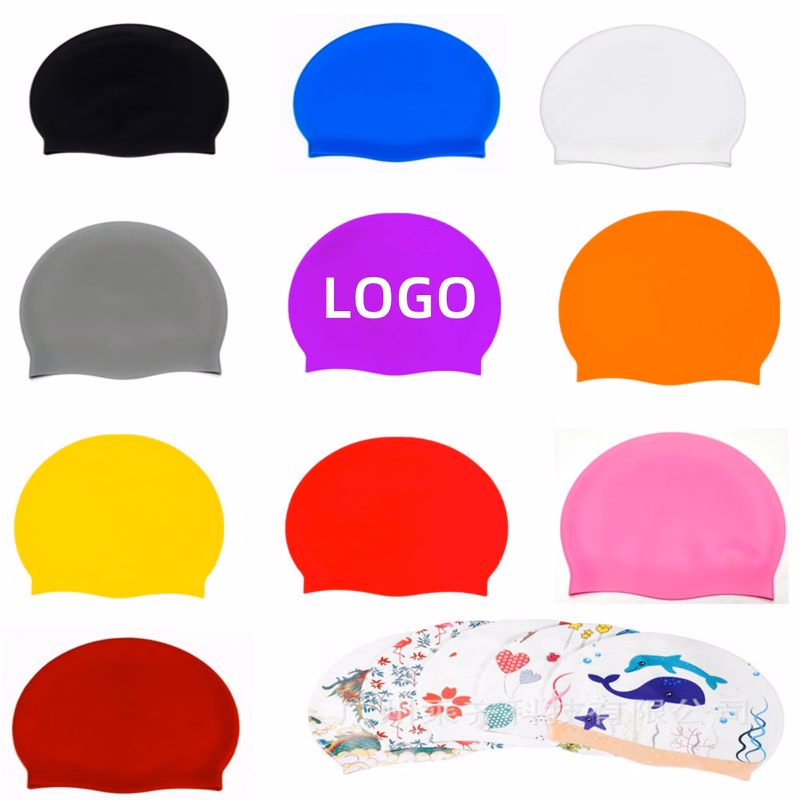 Solid Color Silicone Swimming cap