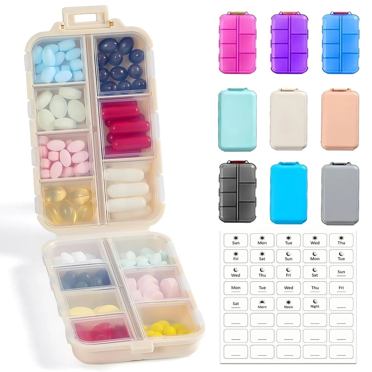 14 Grid Travel Pill Organizer Box 1