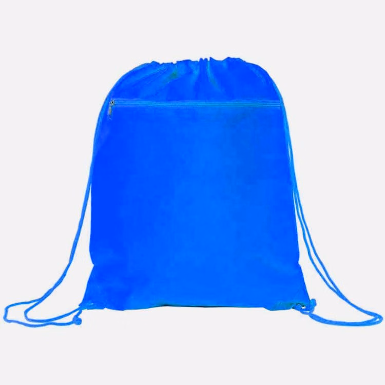 Nylon Drawstring Tote Bags - Royal Blue