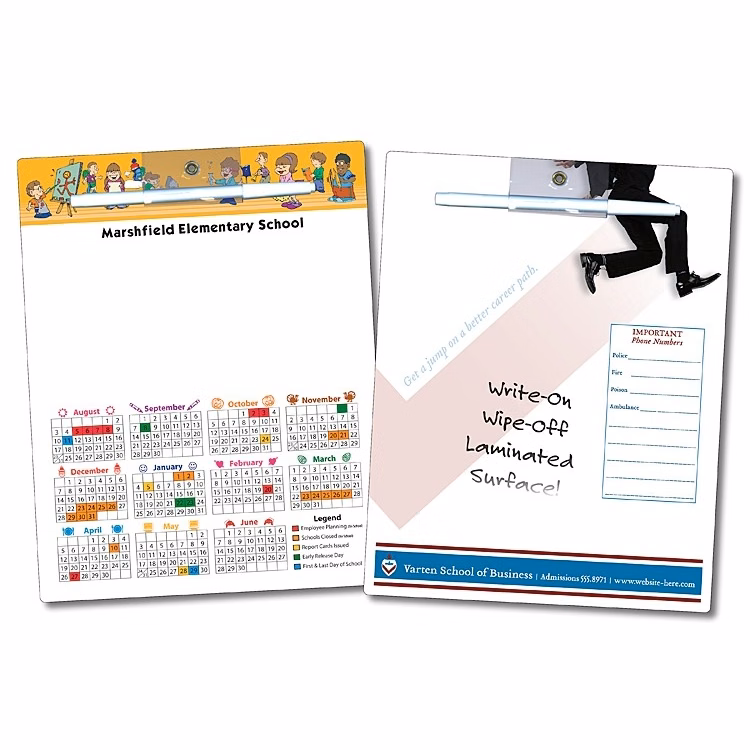 School Memo Board - 8.5x11 Laminated - 14 pt.