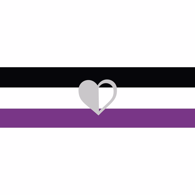 Greyromantic Window Decals 3" x 10"