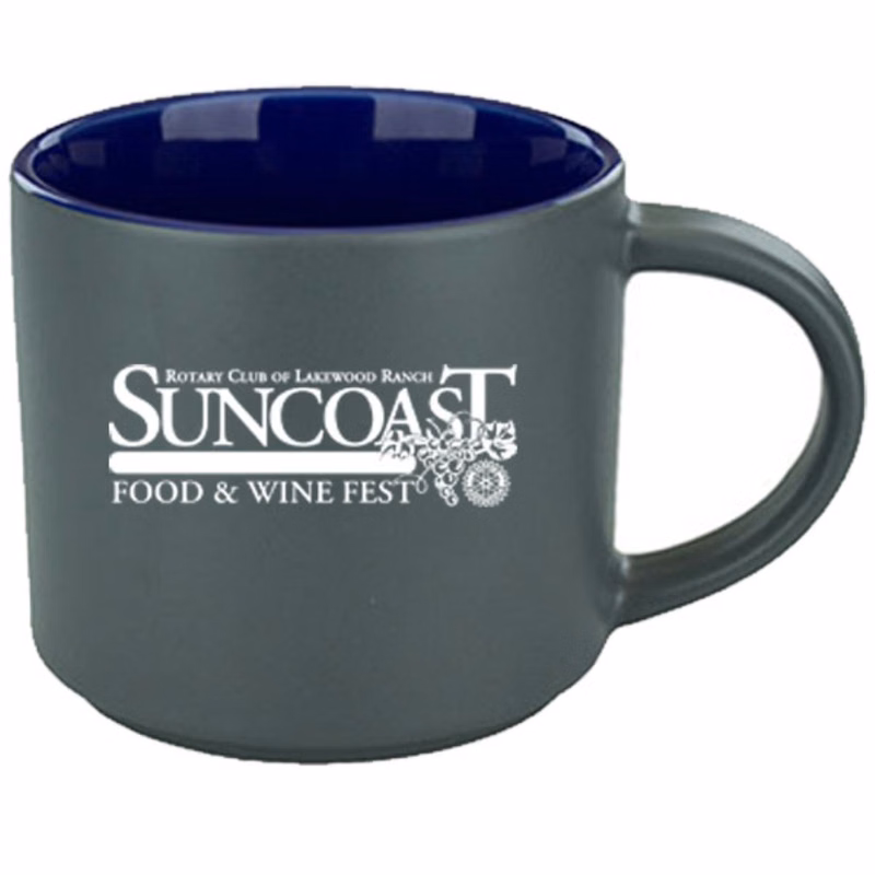 16 oz Norwich Mug - Satin Gray Out/Gloss Dark Blue In