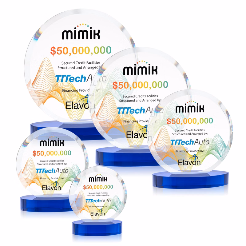Matlow Circle VividPrint™ Award - Blue