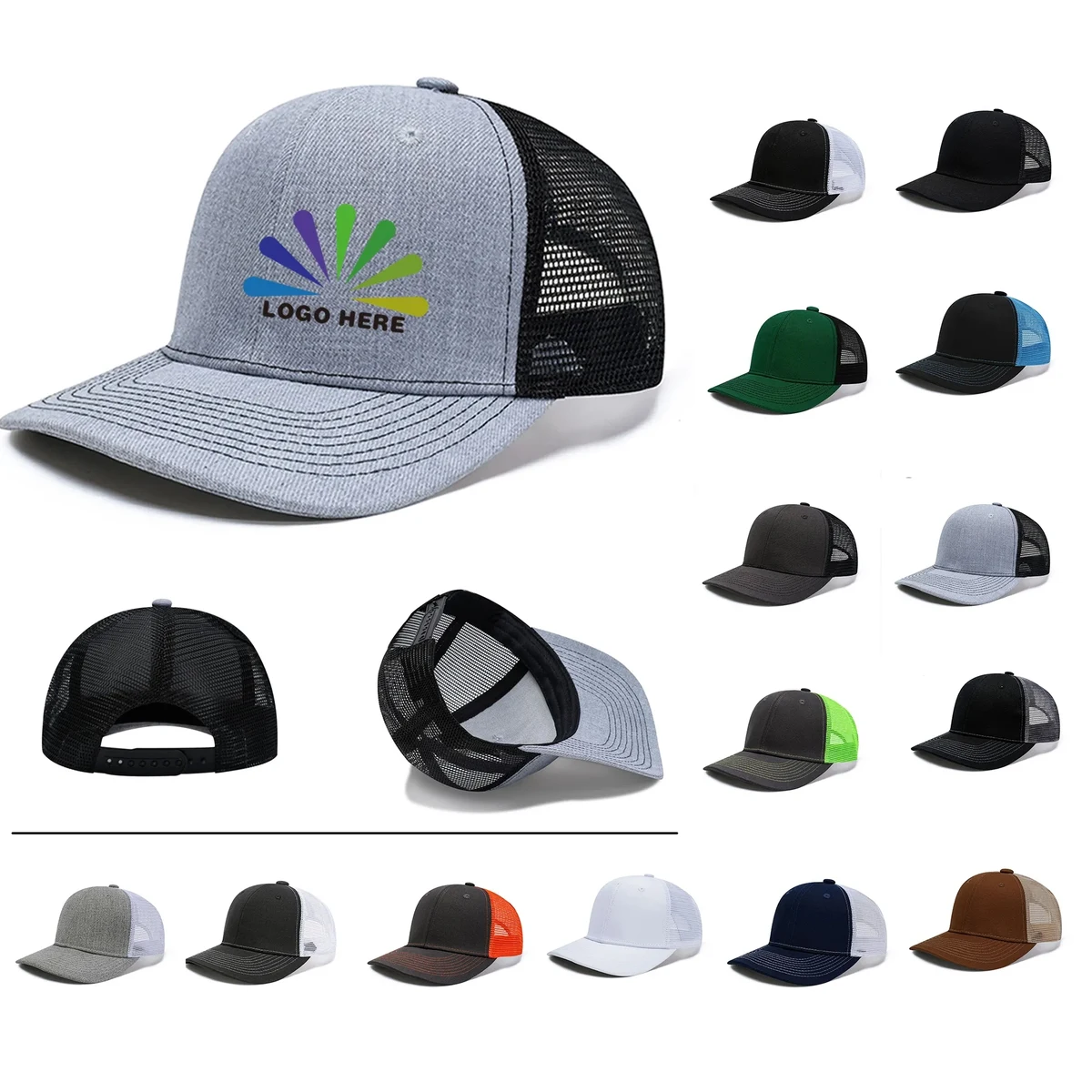 Performance Trucker Hat Classic Baseball Cap With Mesh MOQ50 1