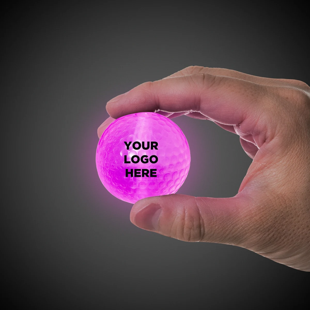 PINK GLOW FLYER GOLF BALL (with a 1 1/2'' Jumbo Lightstick) 1