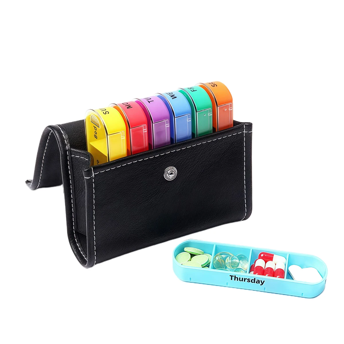 28 Compartments Weekly Pill Organizer 1
