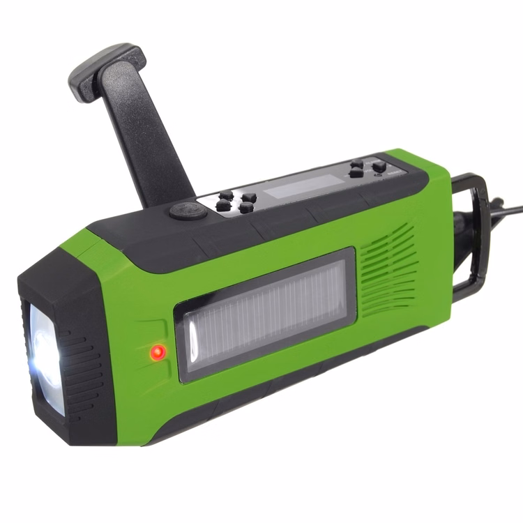 Survival Solar Hand Crank Flashlight NOAA Radio