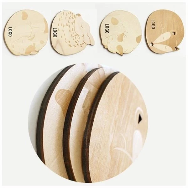 Cartoon Style Wooden Coasters 1
