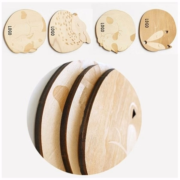 Cartoon Style Wooden Coasters