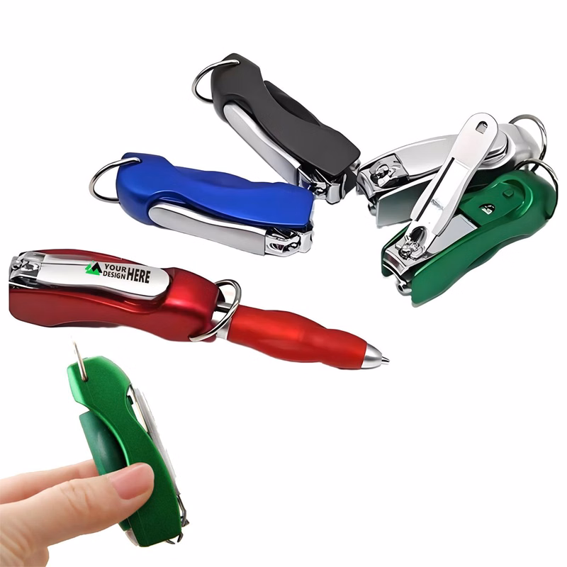 Ballpoint Pen w/Nail ClippersKeychain