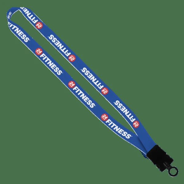 3/4" Dye-Sublimated Stretchy Elastic Lanyard with Plastic Snap-Buckle Release 1