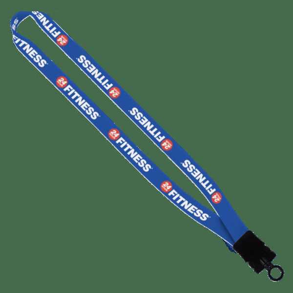 3/4" Dye-Sublimated Stretchy Elastic Lanyard with Plastic Snap-Buckle Release