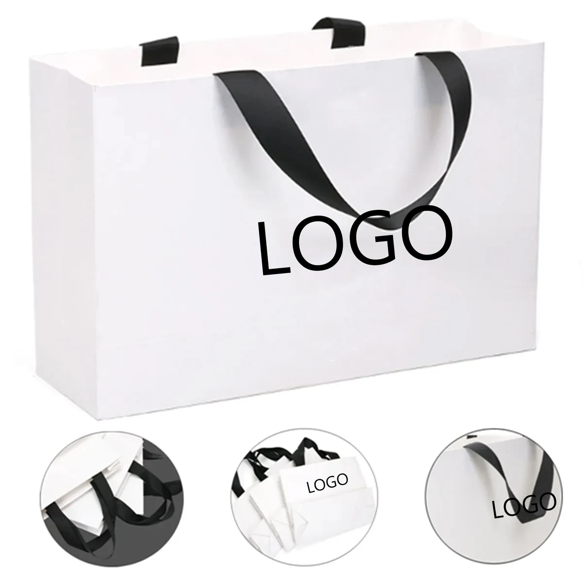 White Paper Gift Bag 1