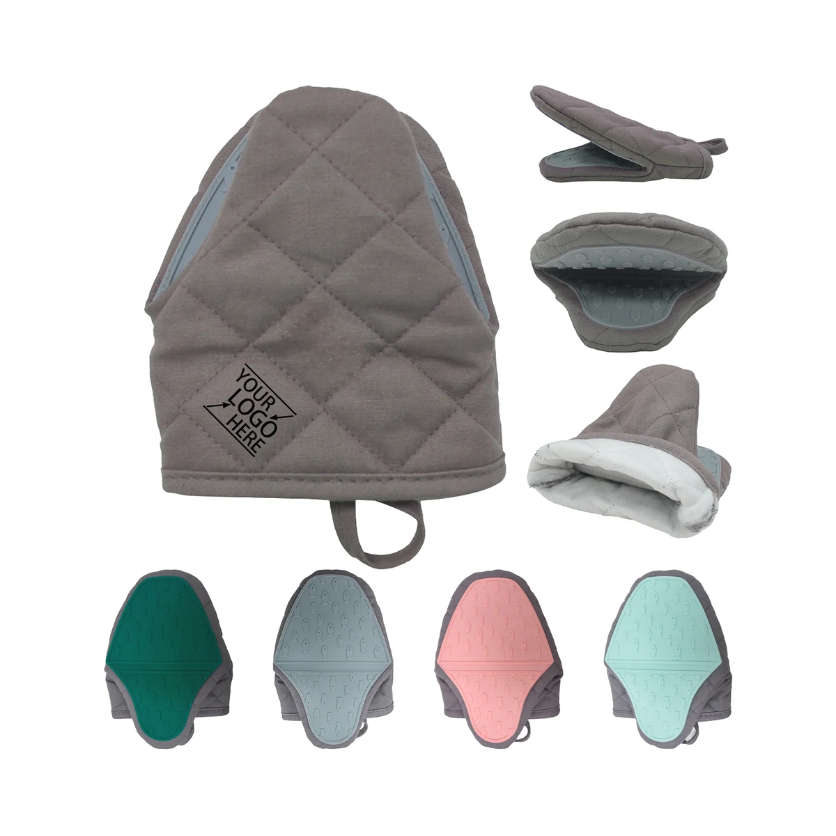 Insulated Heat-Resistant Oven Mitts with Cotton Lining 1