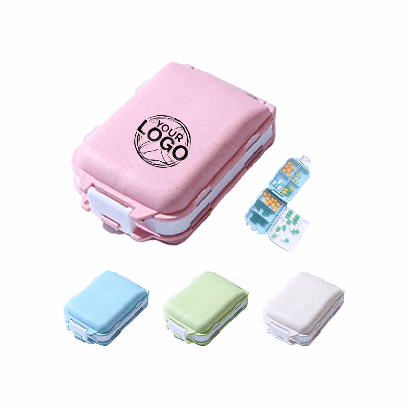 Portable 3-Tier 8-Compartment Pill Box