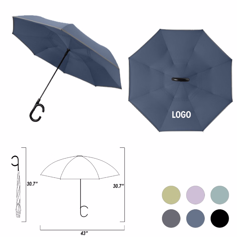 Custom Auto Open Reverse Folding Umbrella