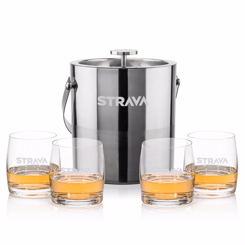 Catania Ice Bucket & Valemount On-the-Rocks Set