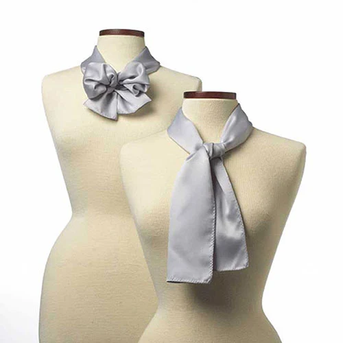 Light Gray Polyester Satin Scarf - 8"x45" 1
