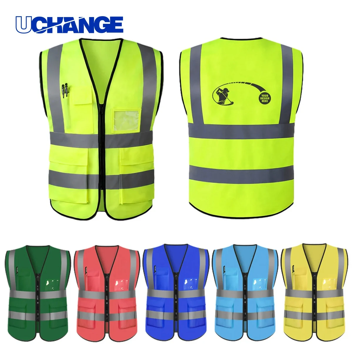 Safety Vest with Reflective Strips for High Visibility Use 1