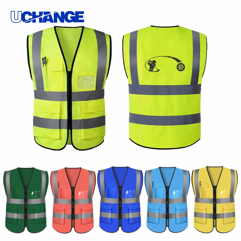 Safety Vest with Reflective Strips for High Visibility Use