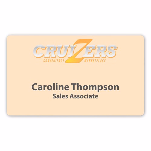 Full Color Name Badge w/ Personalization (2.675"x4.5") Rectangle