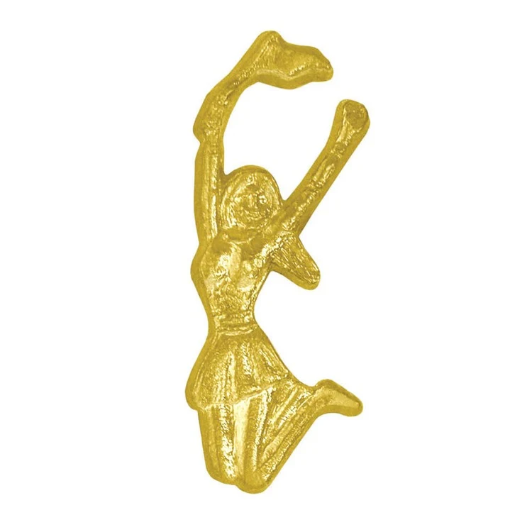 Cheerleader Bright Gold Chenille Lapel Pin 1