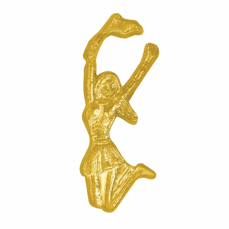 Cheerleader Bright Gold Chenille Lapel Pin