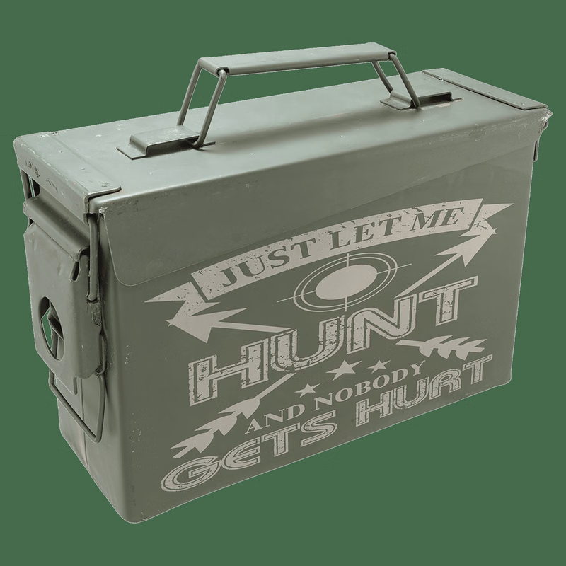 Olive Drab 30 Caliber Army Surplus Steel Ammo Can