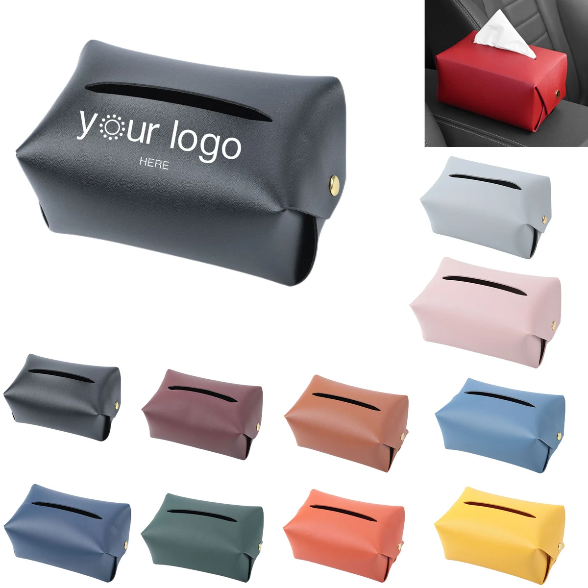 PU Leather Napkin Tissue Holder Box 1