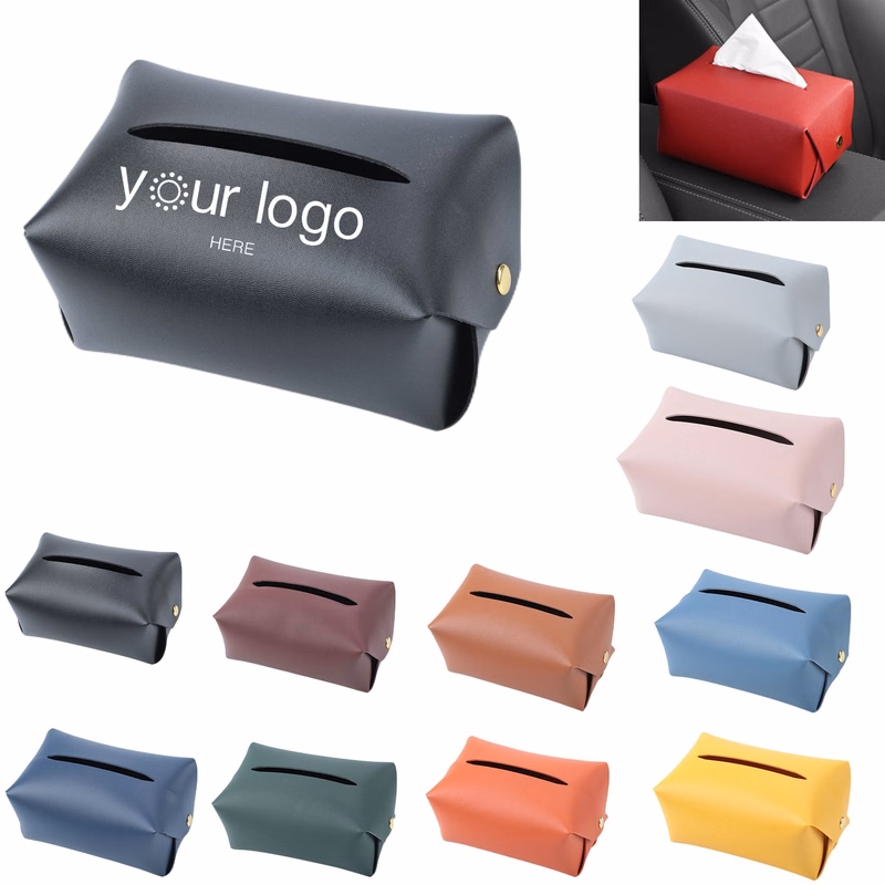 PU Leather Napkin Tissue Holder Box