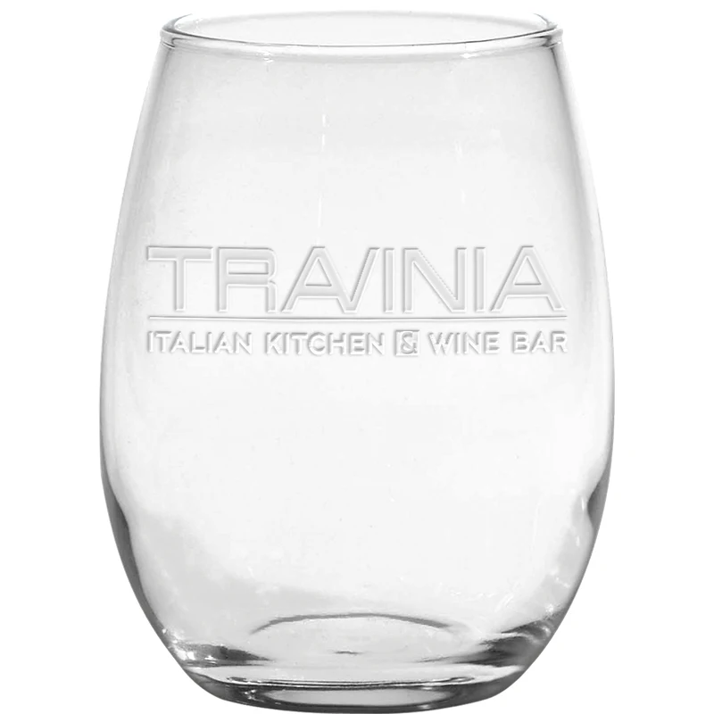 15 oz. Stemless White Wine - Deep Etched 1