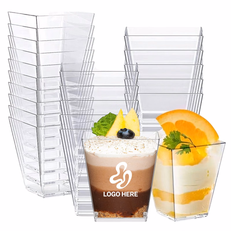 5oz Disposable Square Mousse Cups For Party